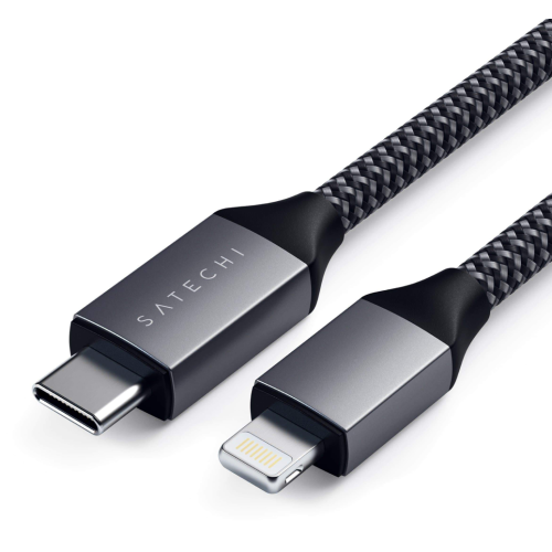 Satechi USB-C Lightning Cable 1.8m Braided Black