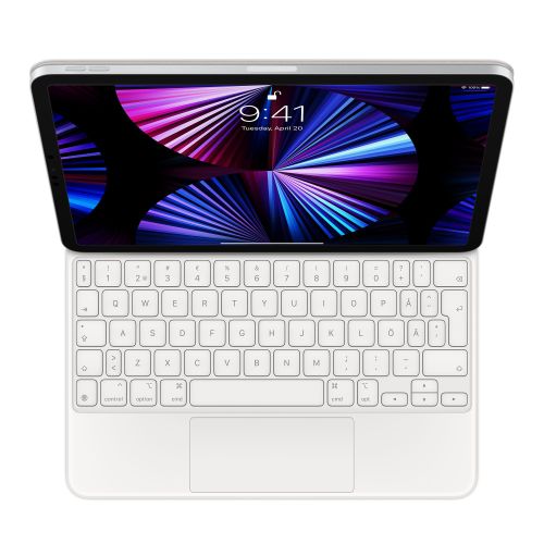 Apple iPad Air 10.9"/11"(2024)/Pro 11" (2018/20/21/22) Magic Keyboard White - SF/SWE