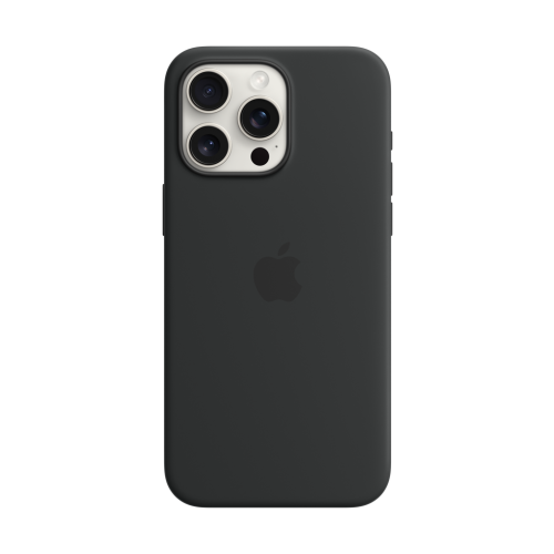 Apple iPhone 15 Pro Max Silicone Case w/MagSafe - Black