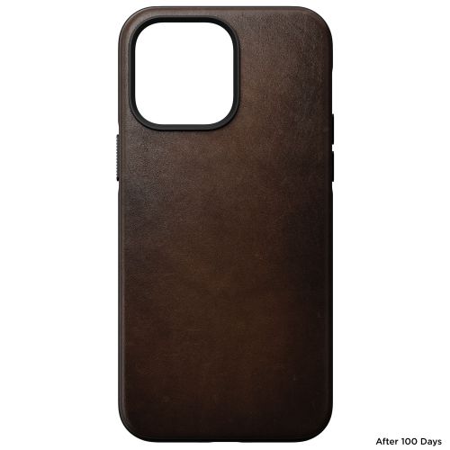 Nomad Modern Leather Case w/MagSafe iPhone 14 Pro Max - Rustic Brown
