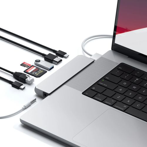 Satechi USB-C PRO Hub Max MacBook Pro M1/M2/M3 Silver