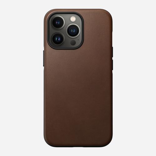 Nomad Modern Leather Case w/MagSafe/DBC iPhone 13 Pro - Rustic Brown