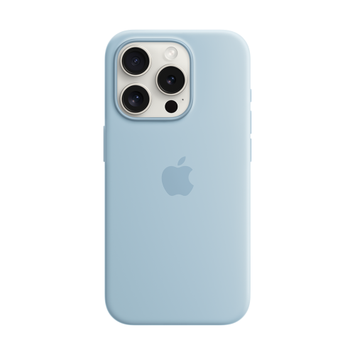 Apple iPhone 15 Pro Silicone Case w/MagSafe - Light Blue