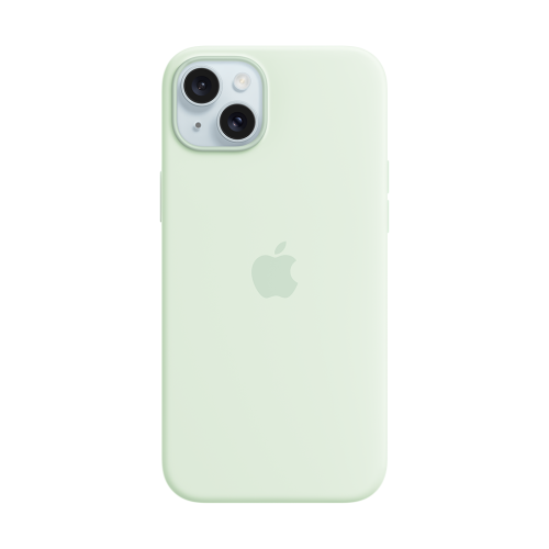 Apple iPhone 15 Plus Silicone Case w/MagSafe - Soft Mint