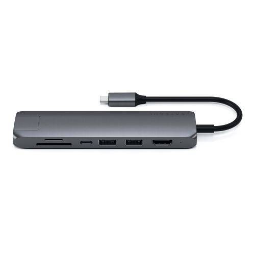 Satechi USB-C Slim Aluminum MultiPort + Ethernet Adapter Space Grey