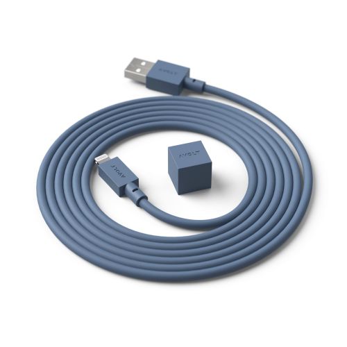 Avolt Cable1 USB-A Lightning Cable 1.8m Ocean Blue