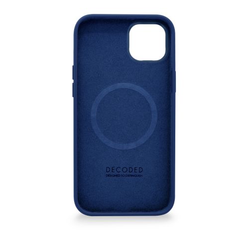 DECODED Silicone Backcover w/MagSafe for iPhone 14 Plus - Navy Peony