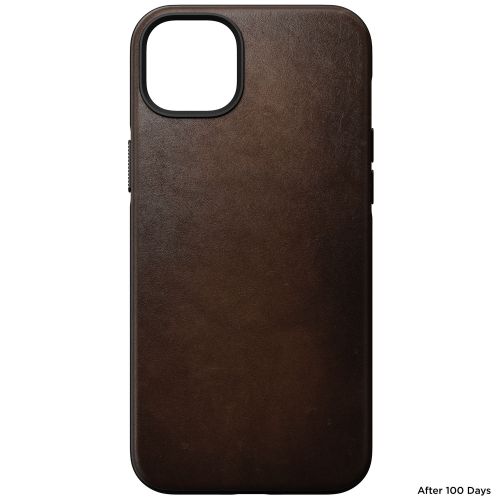 Nomad Modern Leather Case w/MagSafe iPhone 14 Plus - Rustic Brown