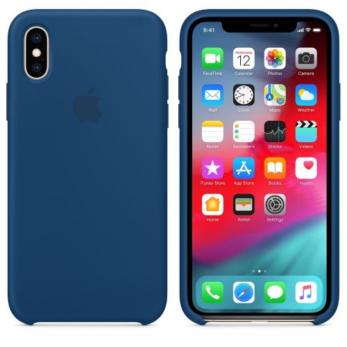 Apple iPhone XS Silicone Case Midnight Blue