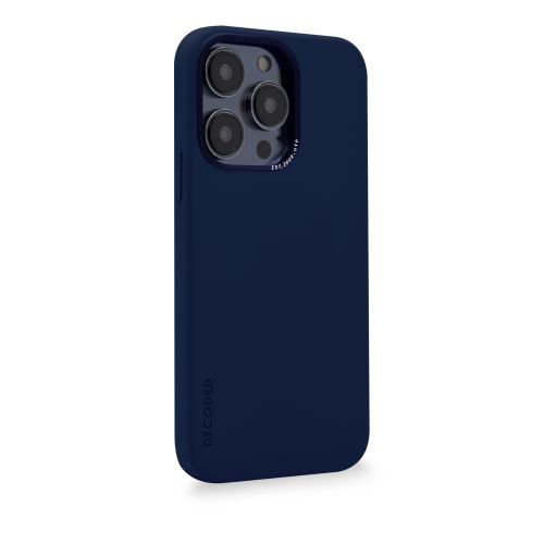 DECODED Silicone Backcover w/MagSafe for iPhone 14 Pro Max - Navy Peony