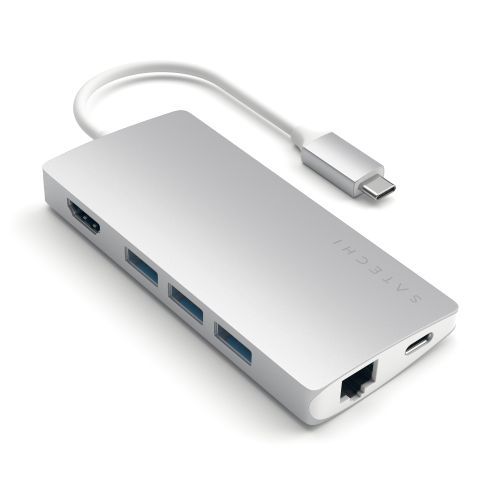 Satechi USB-C Aluminum MultiPort 4K HDMI Adapter Silver