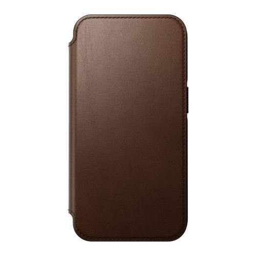 Nomad Modern Leather Folio w/MagSafe iPhone 14 Pro - Rustic Brown