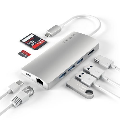 Satechi USB-C Aluminum MultiPort 4K HDMI Adapter Silver