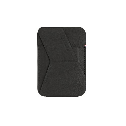 DECODED MagSafe Card/Stand Leather Sleeve Black