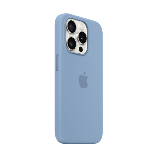 Apple iPhone 15 Pro Silicone Case w/MagSafe - Winter Blue