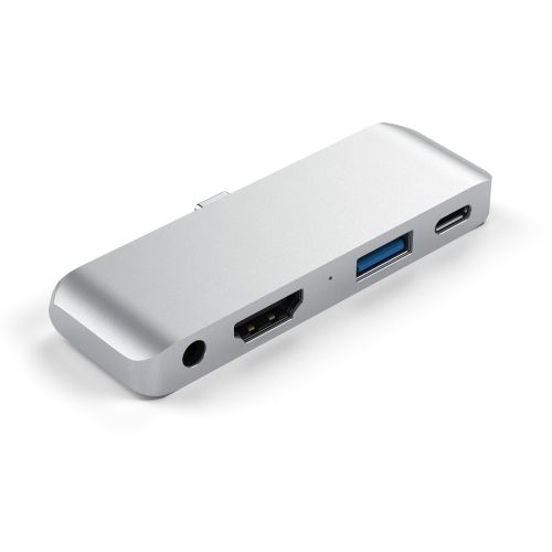 Satechi USB-C Aluminum Pro Hub Adapter iPad Pro (2018/2020) Silver