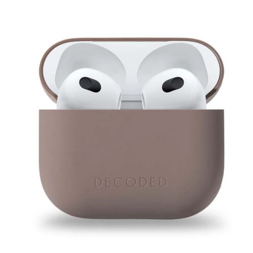DECODED Silicon Aircase Lite for AirPods (3Gen) Dark Taupe