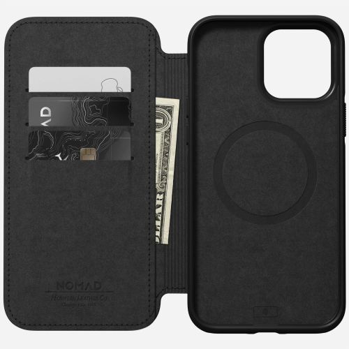Nomad Modern Leather Folio w/MagSafe/DBC iPhone 13 Pro Max - Black
