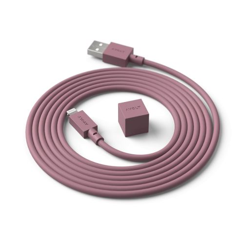 Avolt Cable1 USB-A Lightning Cable 1.8m Rusty Red