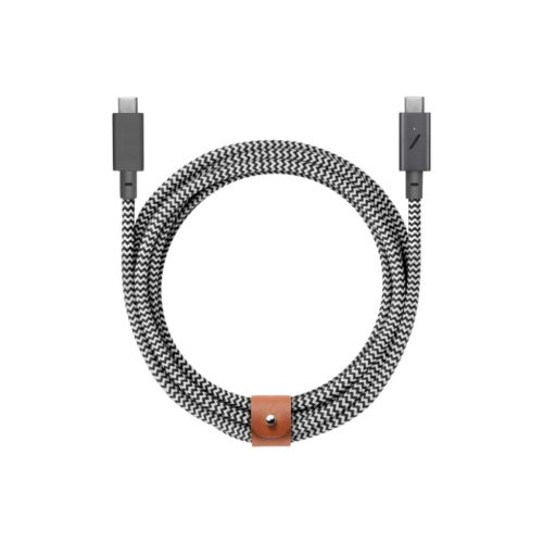 Native Union Belt USB-C 240W PD Charge Cable 2.4m Zebra Black