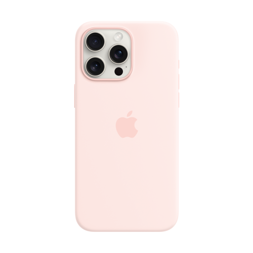 Apple iPhone 15 Pro Max Silicone Case w/MagSafe - Light Pink