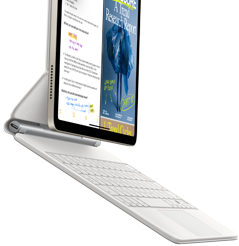 iPad Air liitettynä Magic Keyboardiin
